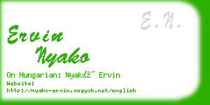ervin nyako business card